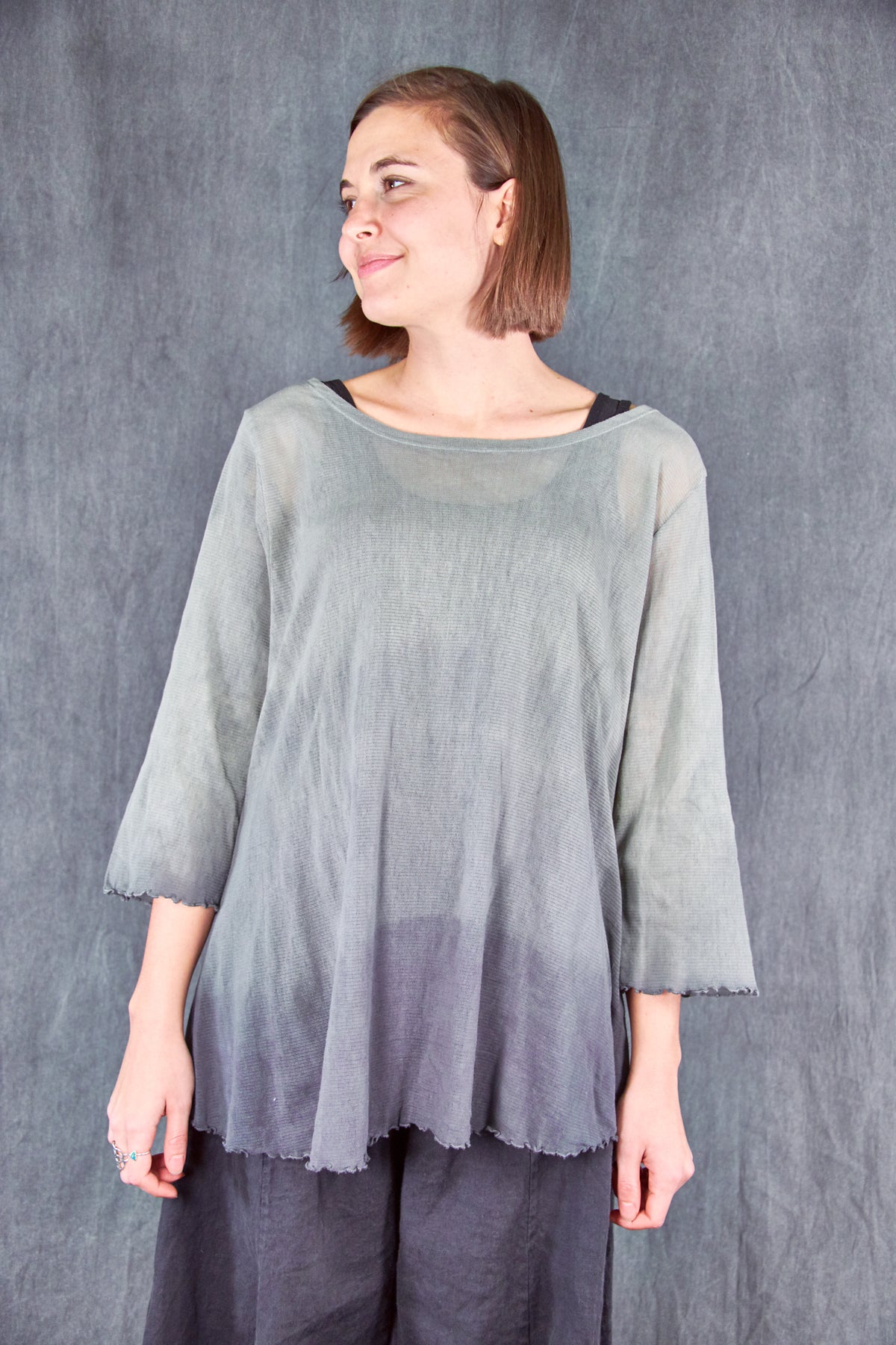 1145HD Hand-dyed Mesh Cafe Tee Sage Twilight Ombre-U