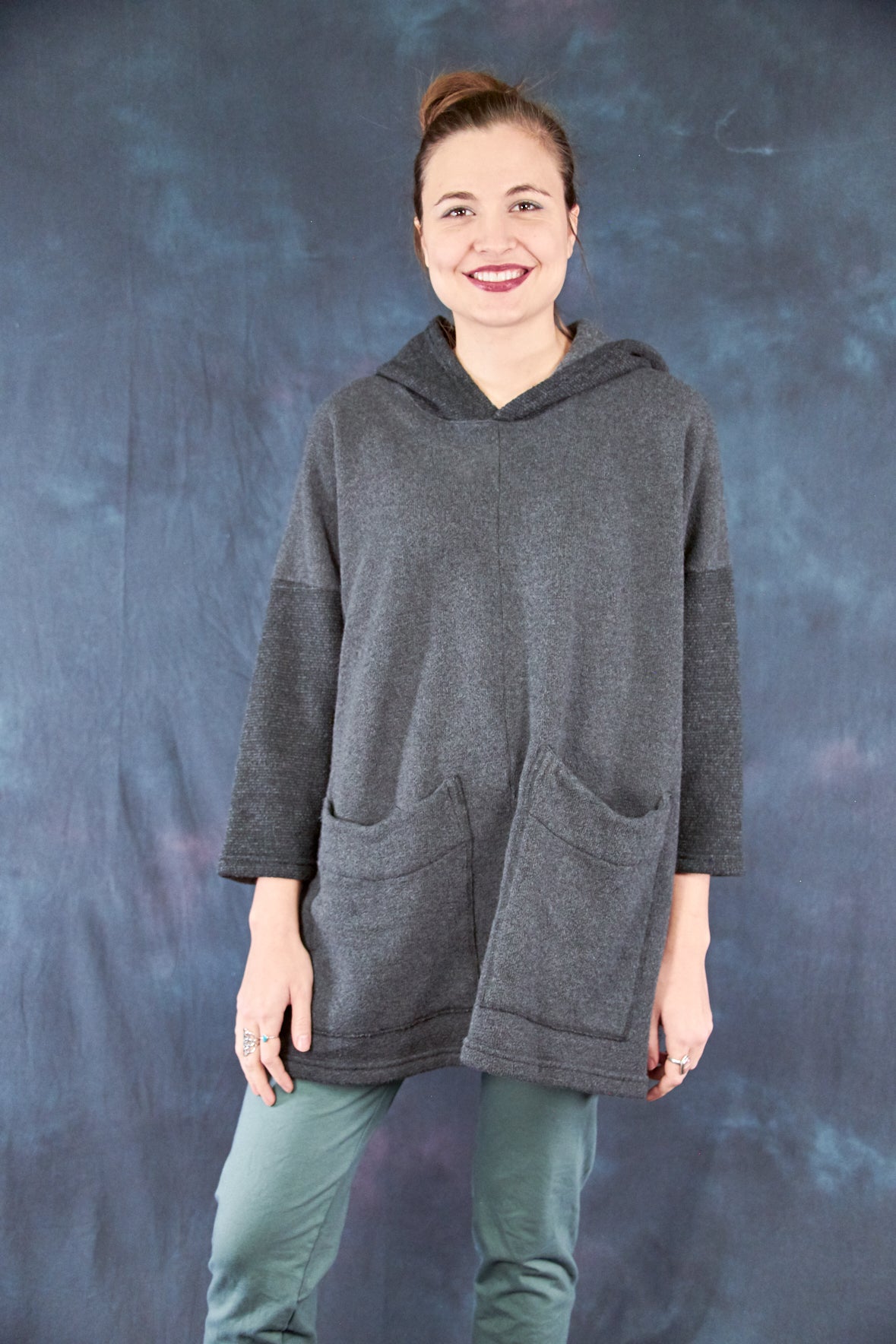 5271 Nanti Hooded Pocket Sherpa Charcoal