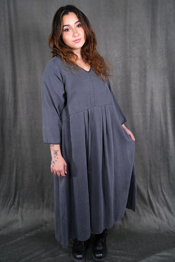 7251 Tencel Dress (Like Silk) Thoreau Blue Fish Clothing