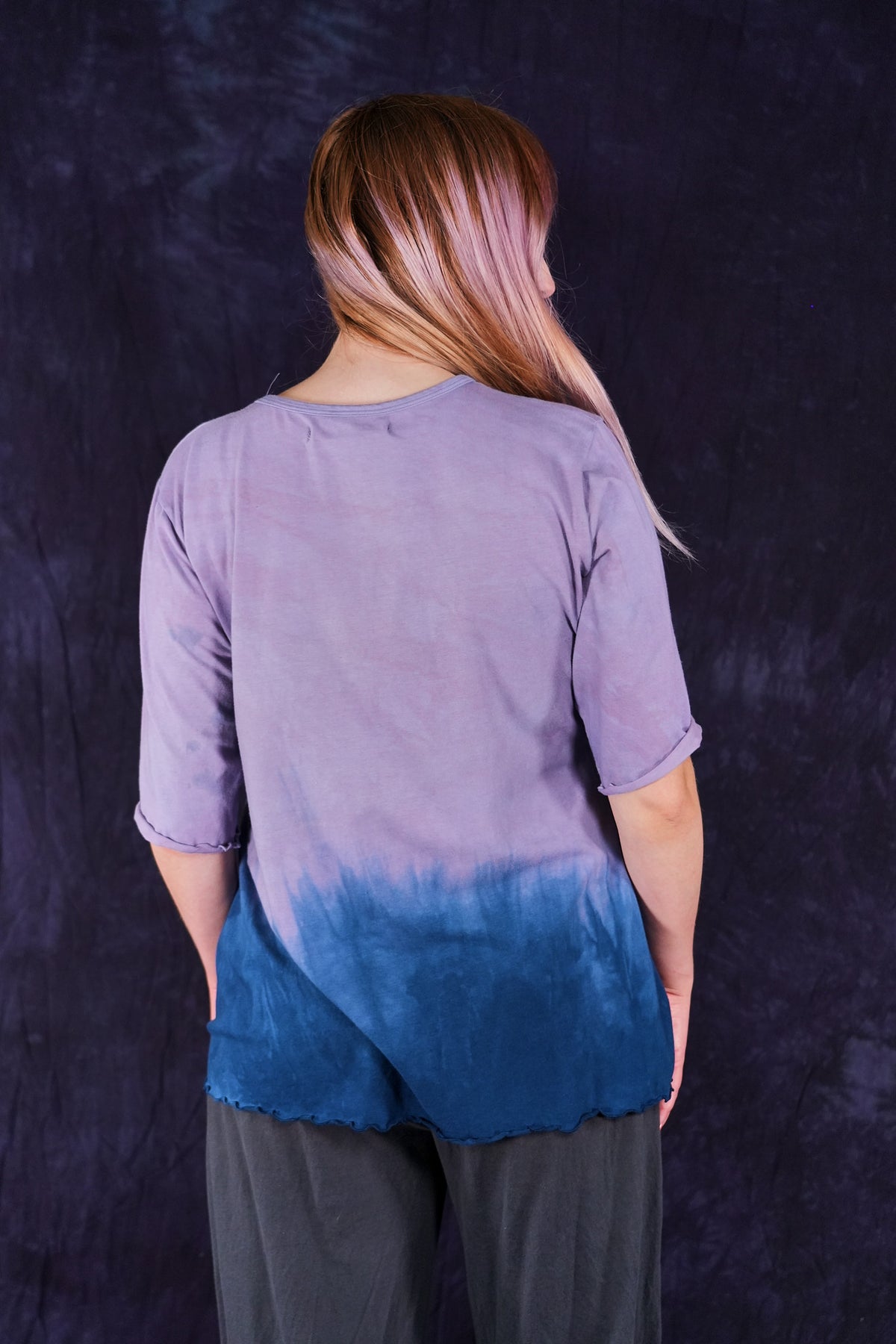 1988HDBlue Fish Tee Violet Dip & Indigo