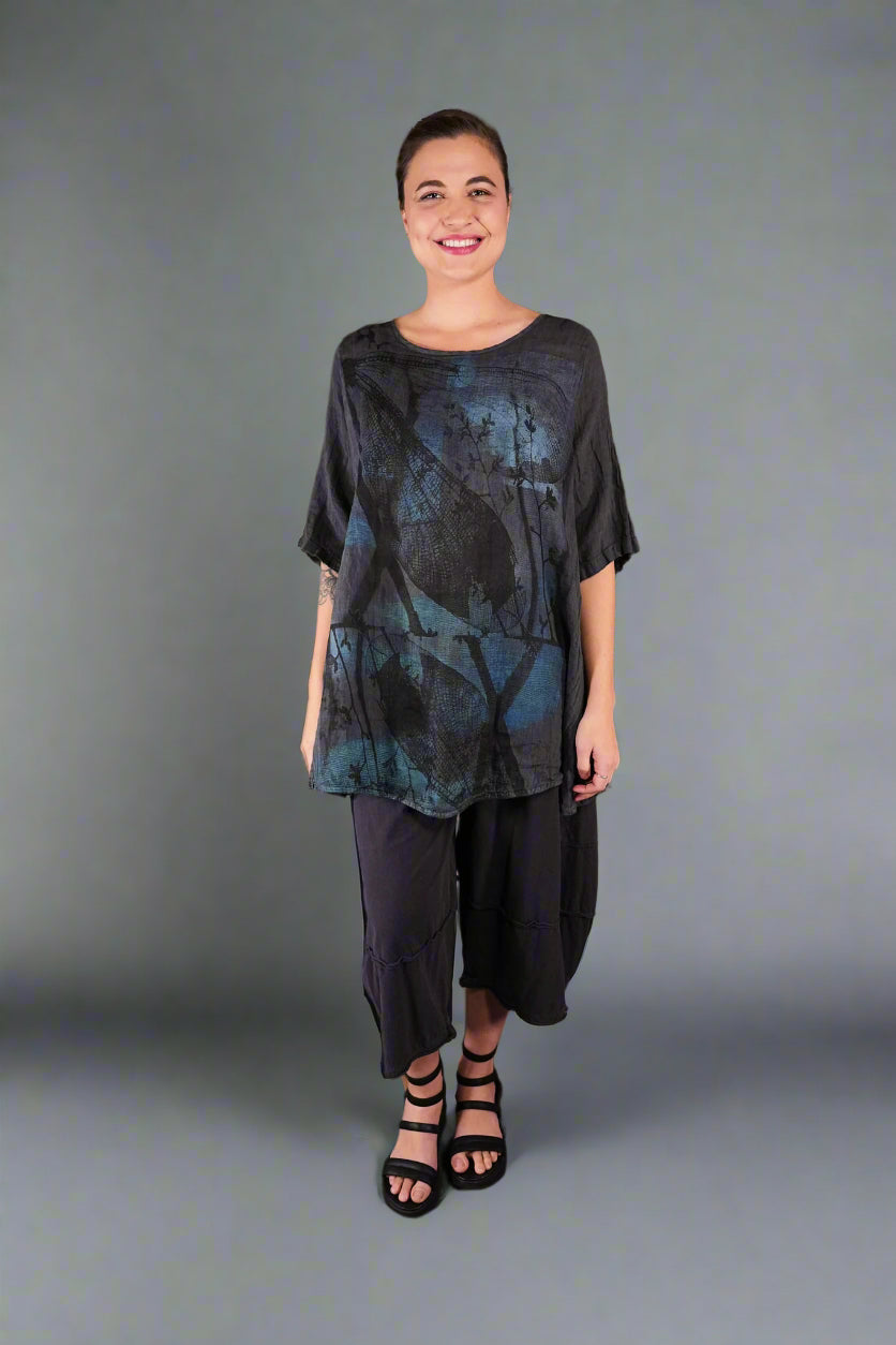 1210L Linen Simple Tunic Iron-P
