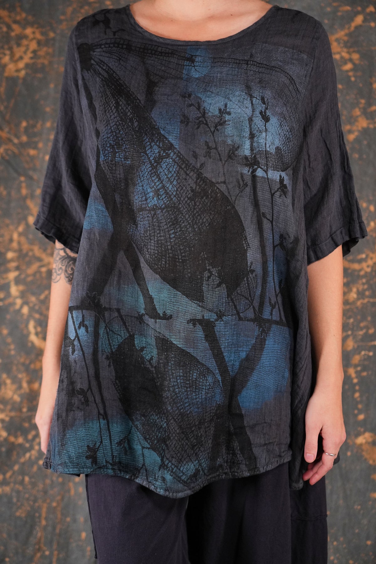1210L Linen Simple Tunic Iron-P