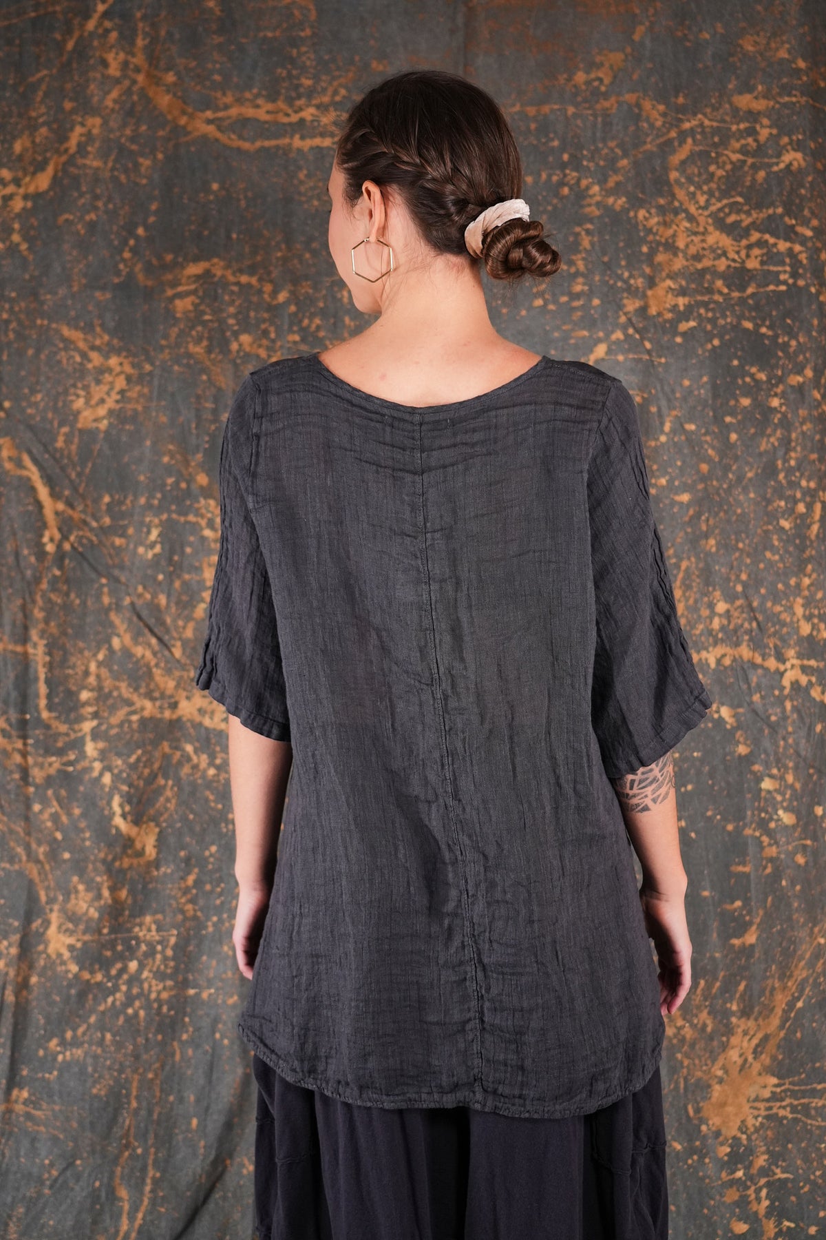 1210L Linen Simple Tunic Iron-P