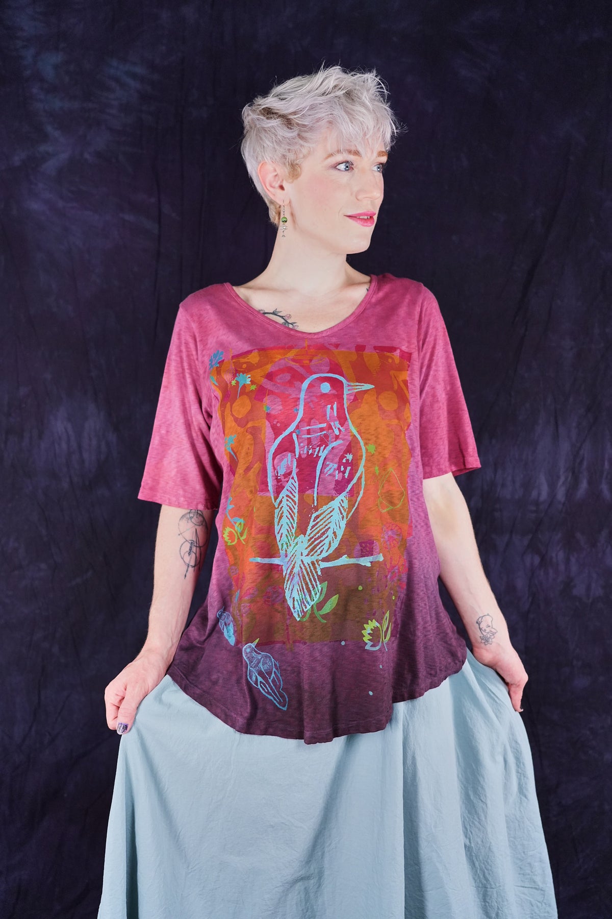 1211HD Lightweight Tee Raspberries