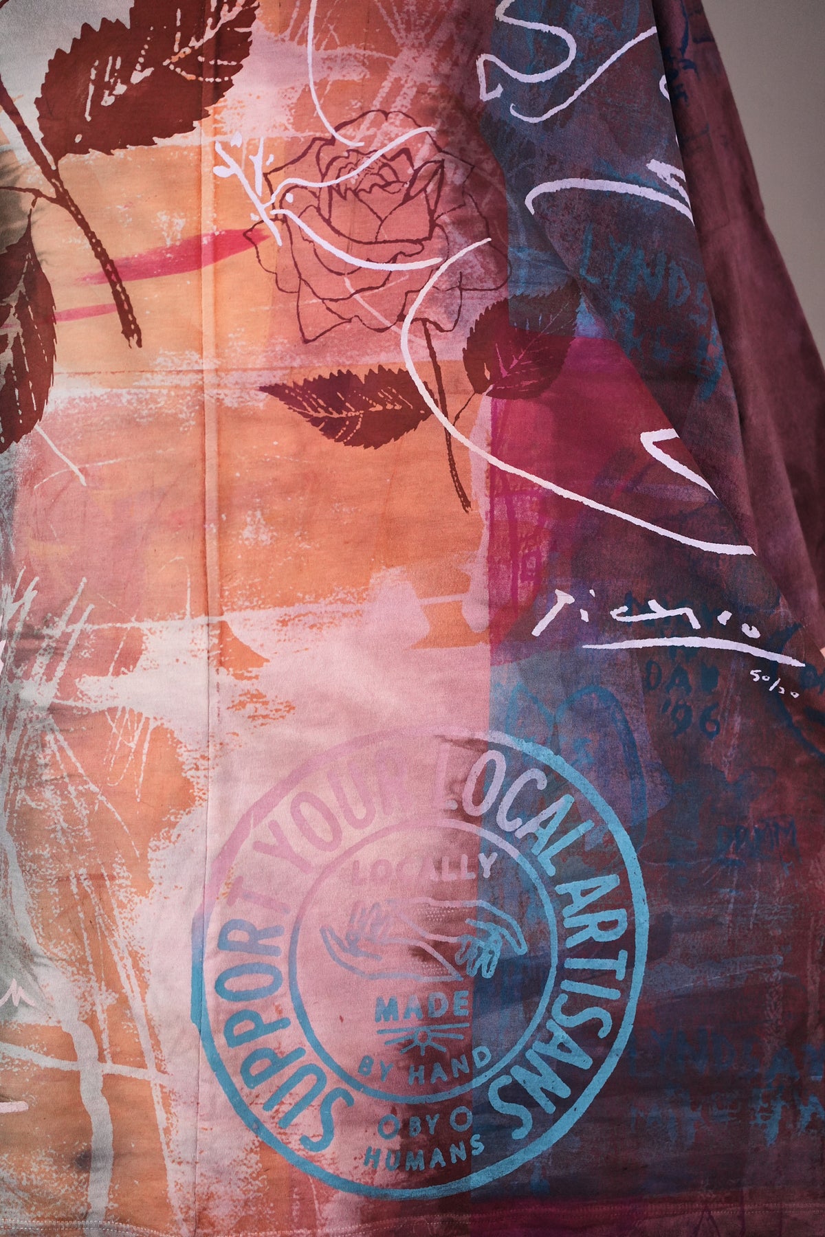 1236 HD Line Tunic Sage Mauve Graffiti Dove