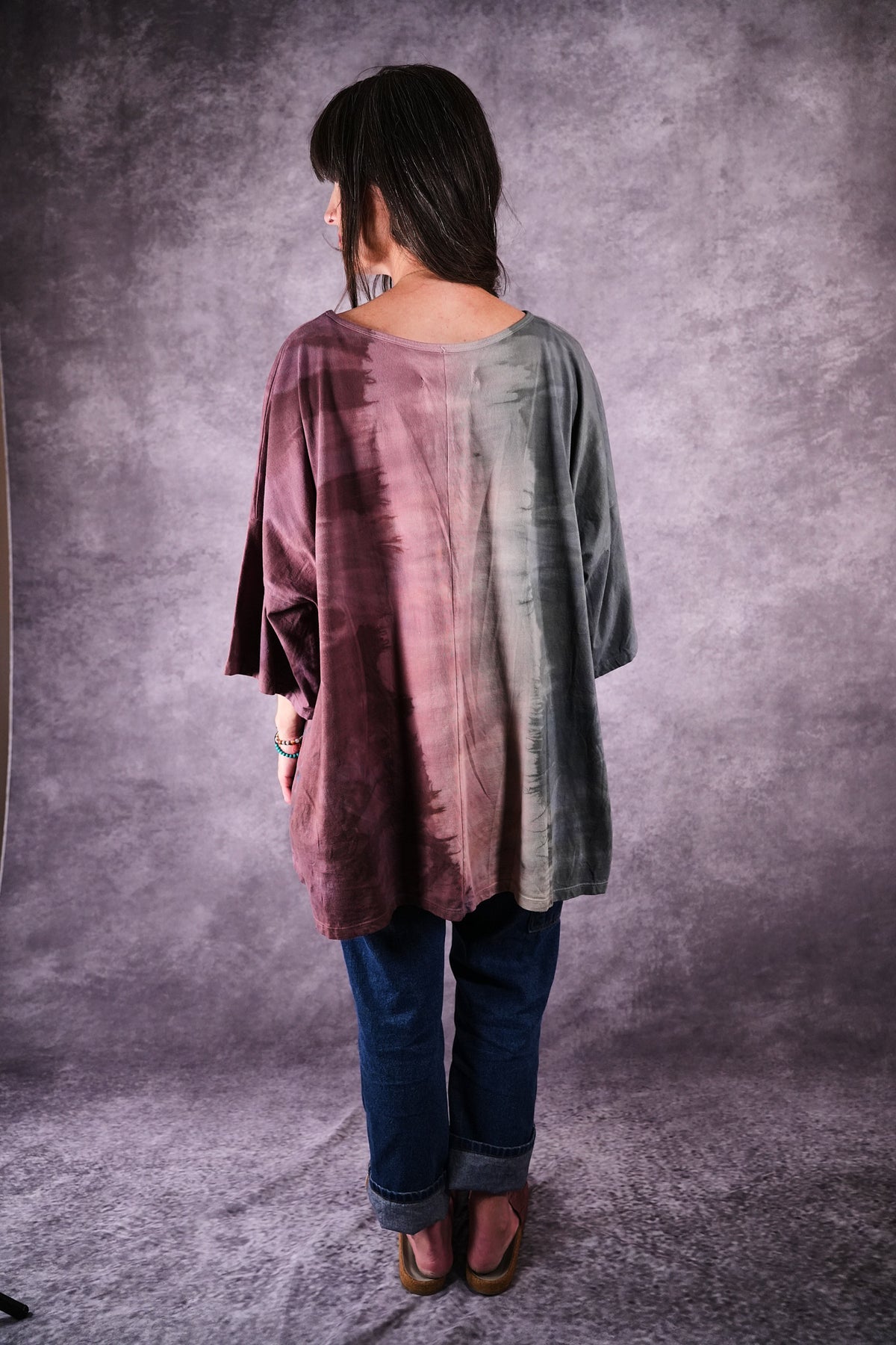 1236 HD Line Tunic Sage Mauve Graffiti Dove
