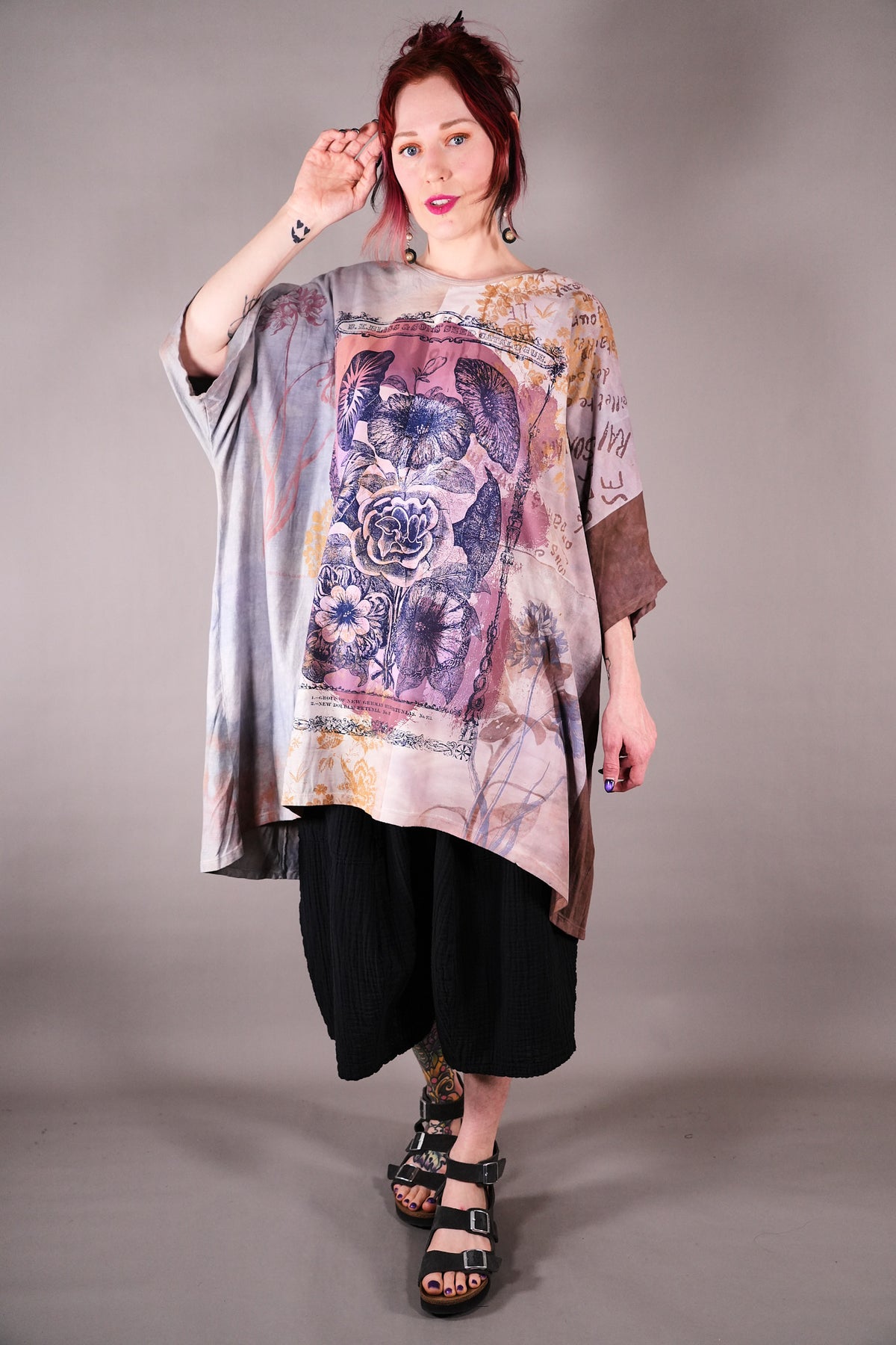 1255 HD Art Tee Taupe Blue Seed Packet
