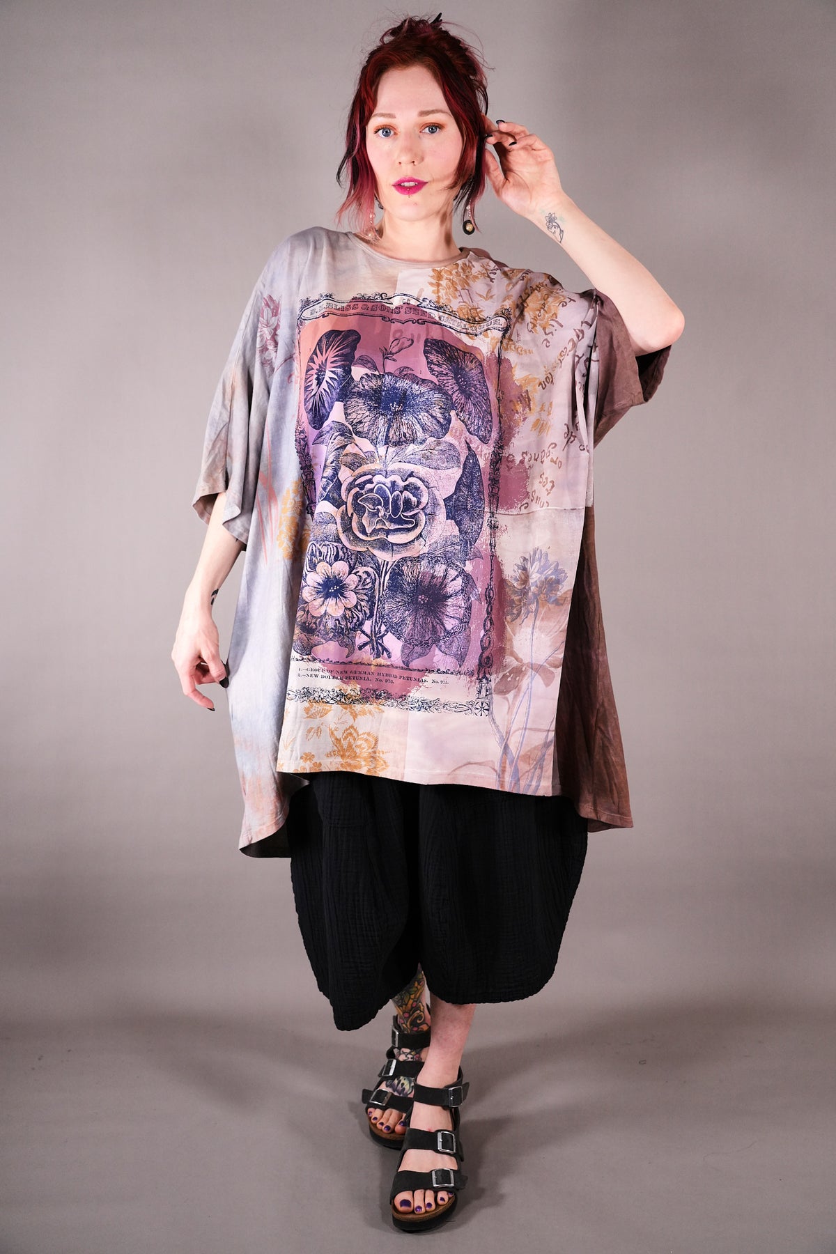 1255 HD Art Tee Taupe Blue Seed Packet