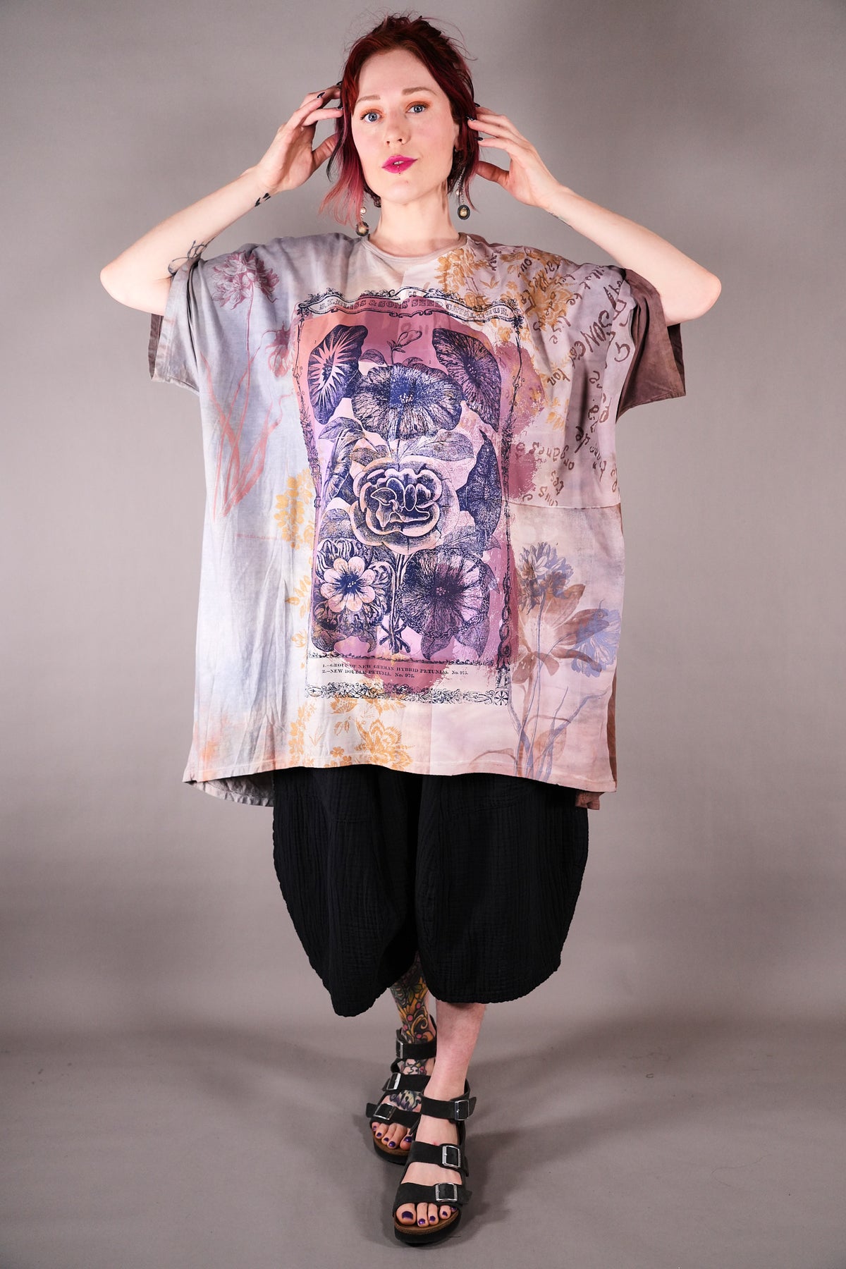 1255 HD Art Tee Taupe Blue Seed Packet
