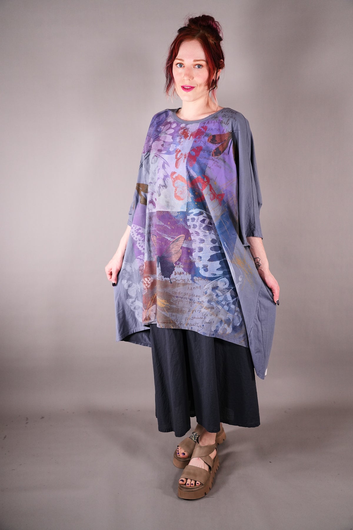 1255 Art Tee Purpley Grey The Butterfly Effect