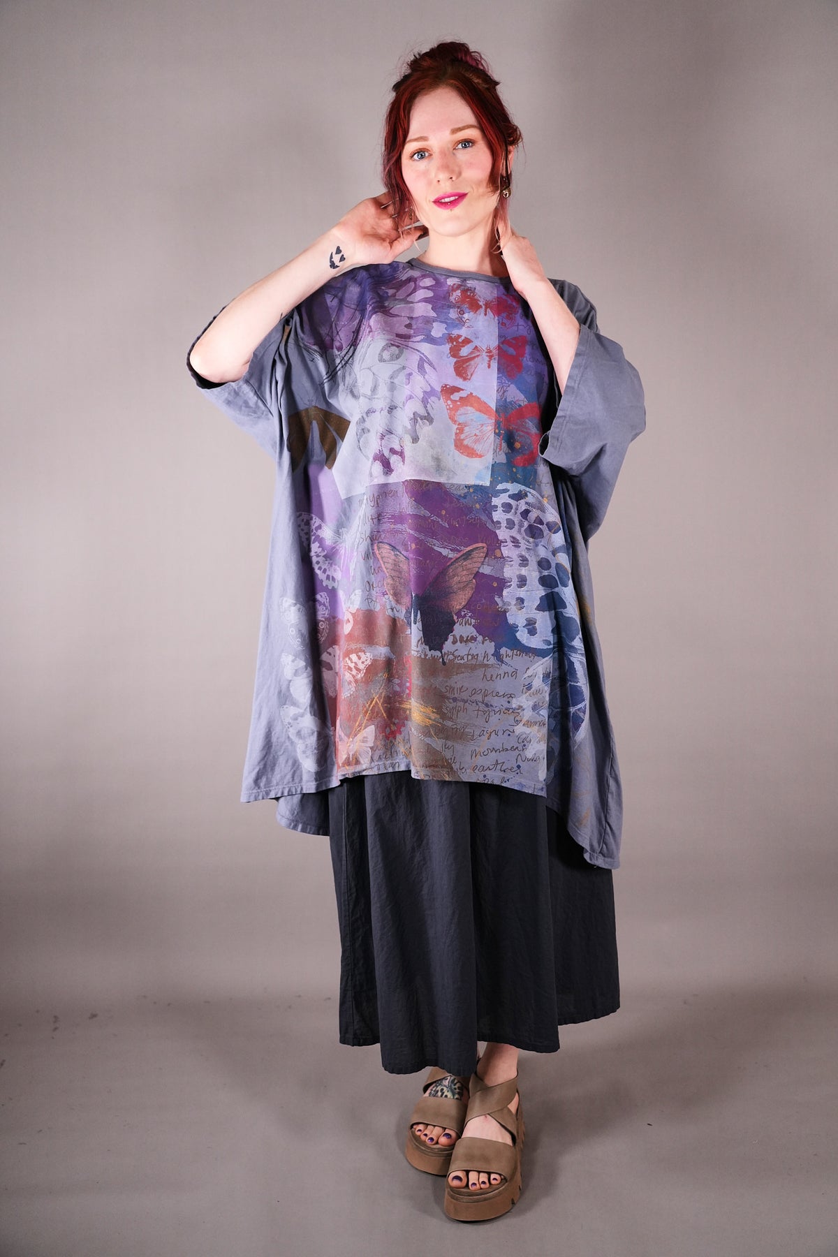 1255 Art Tee Purpley Grey The Butterfly Effect