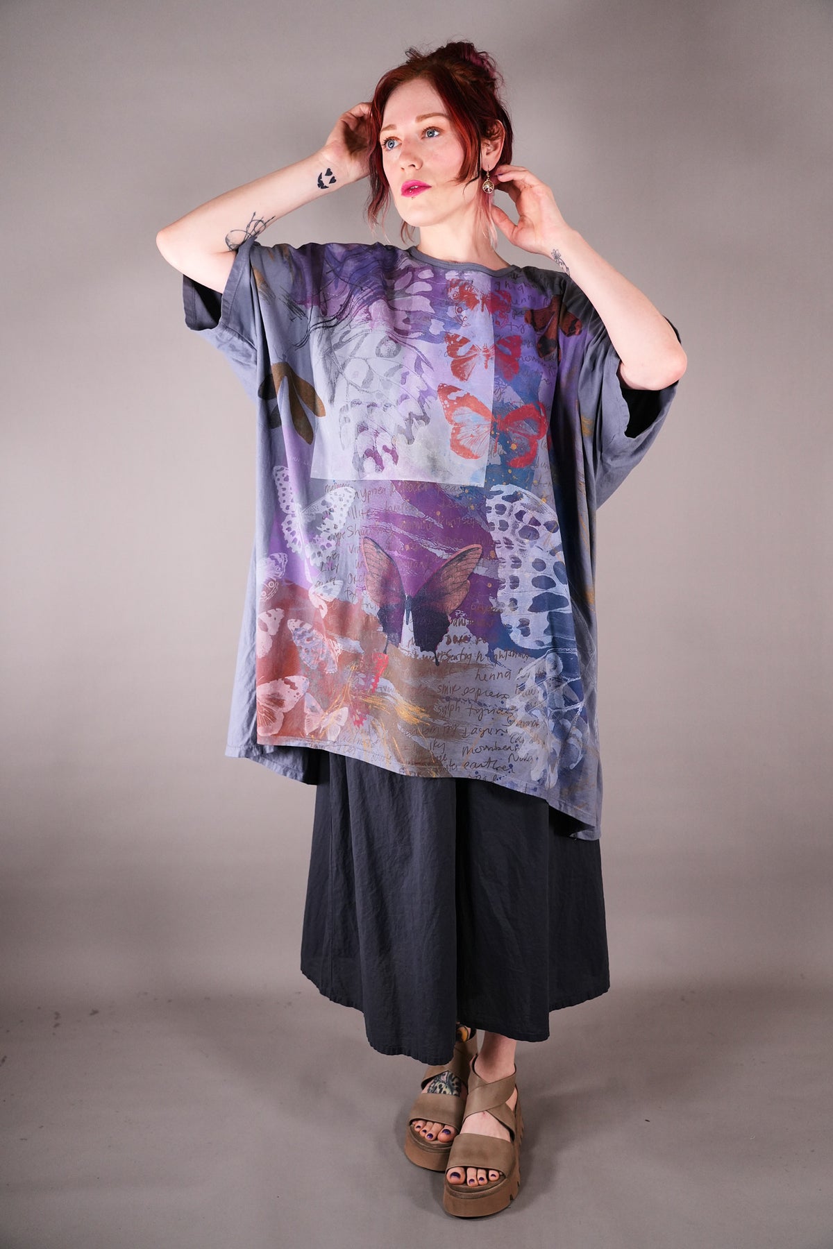 1255 Art Tee Purpley Grey The Butterfly Effect