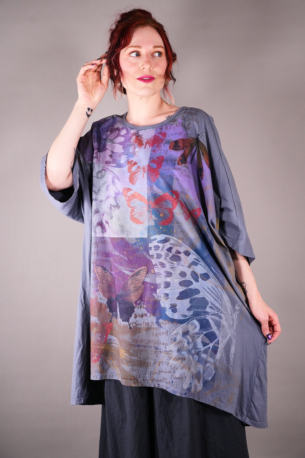 1255 Art Tee Purpley Grey The Butterfly Effect