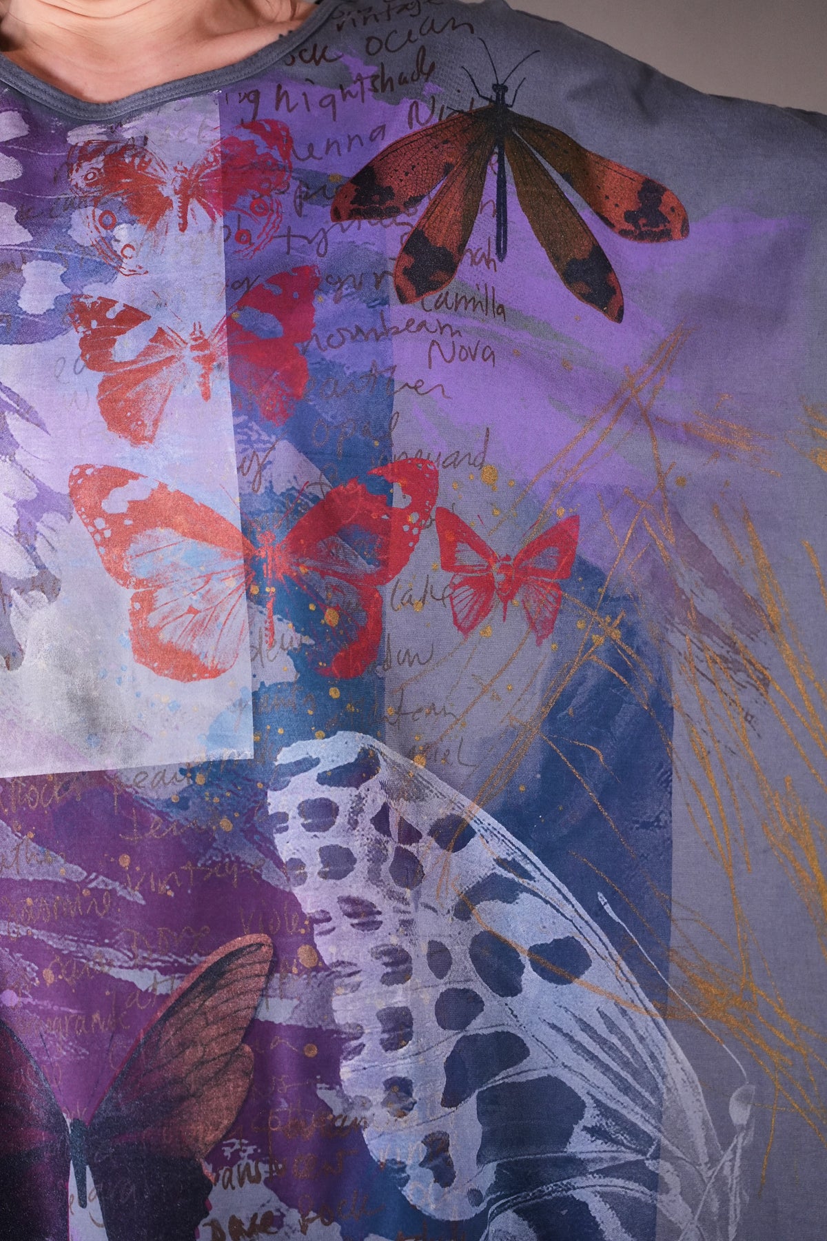 1255 Art Tee Purpley Grey The Butterfly Effect