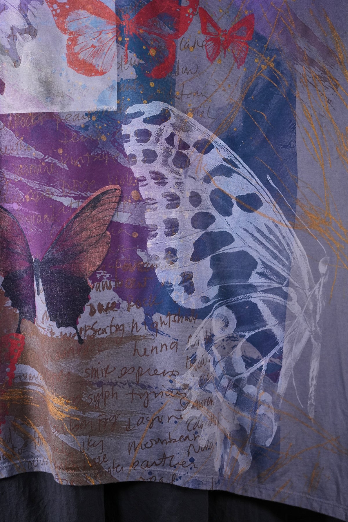 1255 Art Tee Purpley Grey The Butterfly Effect