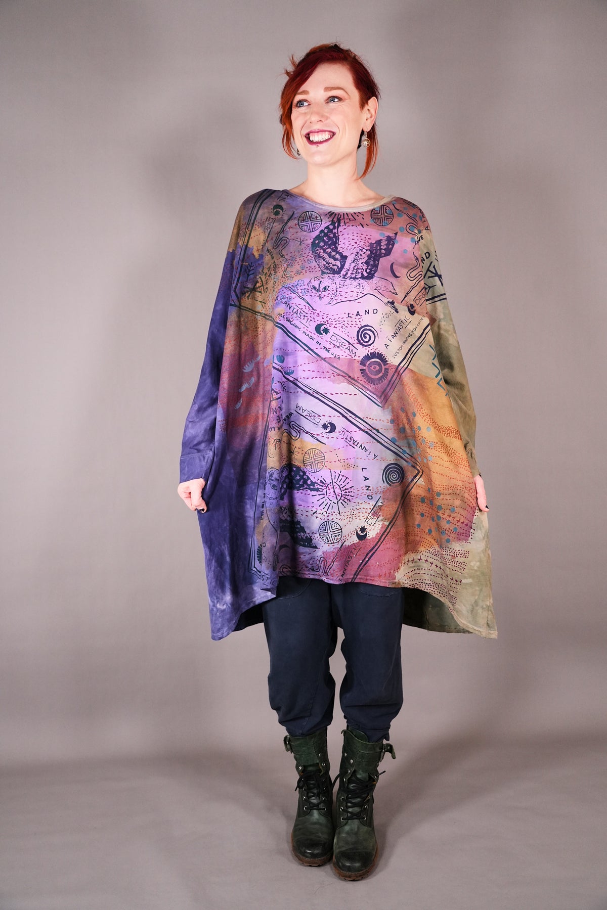 1258 HD L/S Art Tee Sea/Grass Owl Bandana