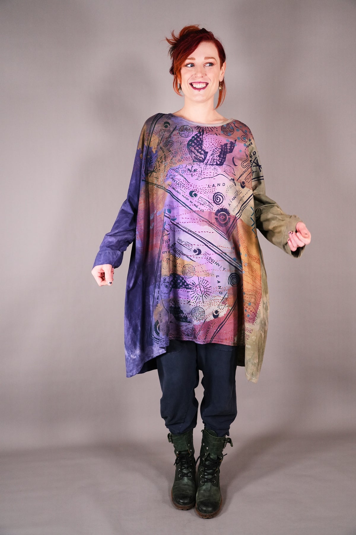 1258 HD L/S Art Tee Sea/Grass Owl Bandana