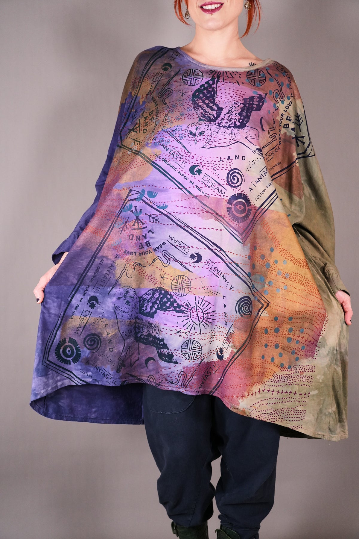 1258 HD L/S Art Tee Sea/Grass Owl Bandana