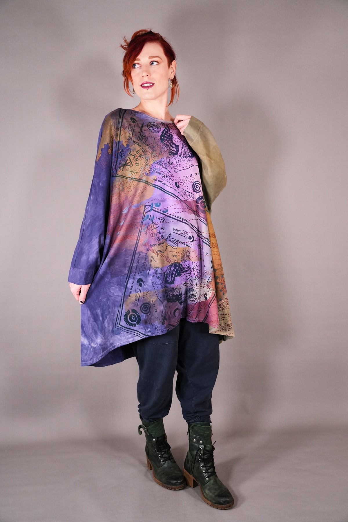 1258 HD L/S Art Tee Sea/Grass Owl Bandana