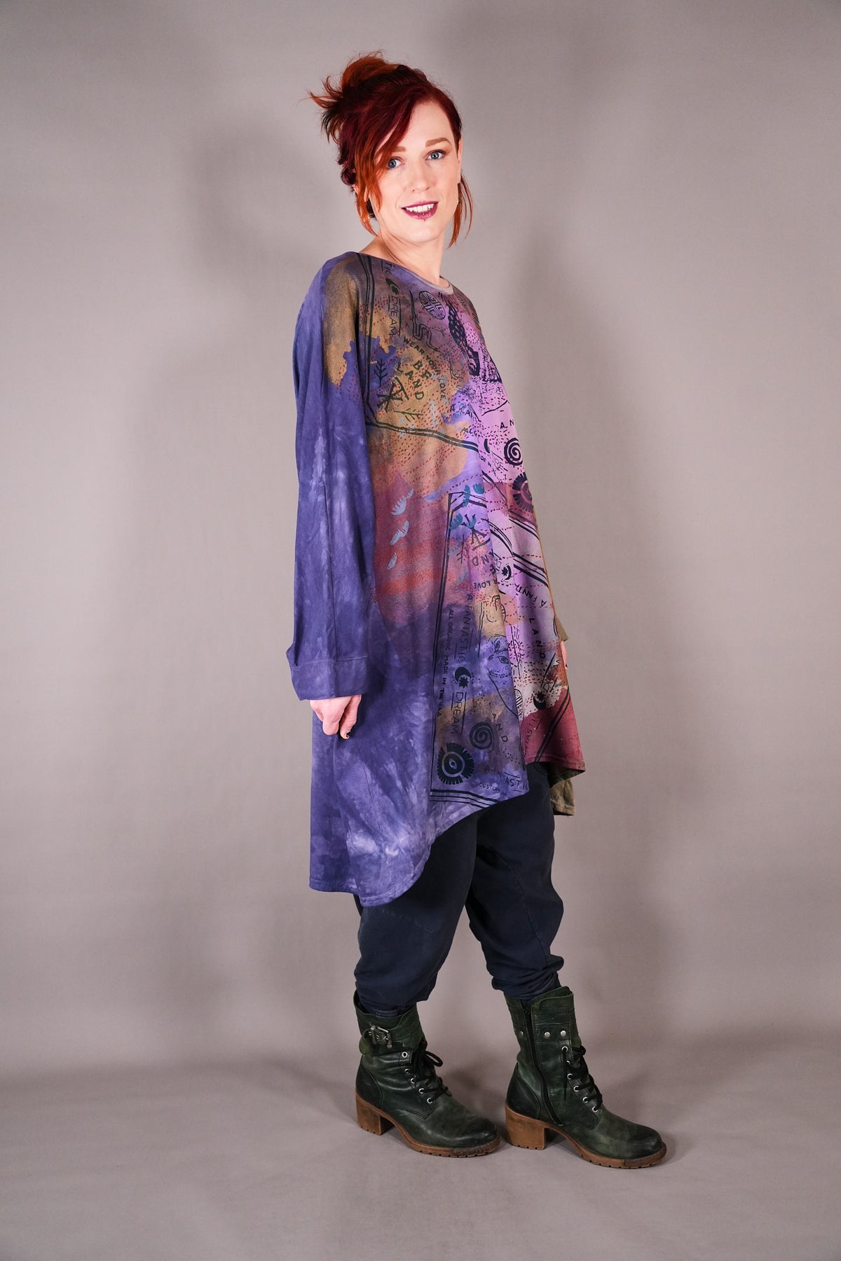 1258 HD L/S Art Tee Sea/Grass Owl Bandana