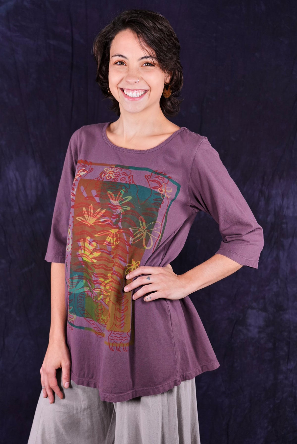 1582 Sunny Day Tunic Fig-P