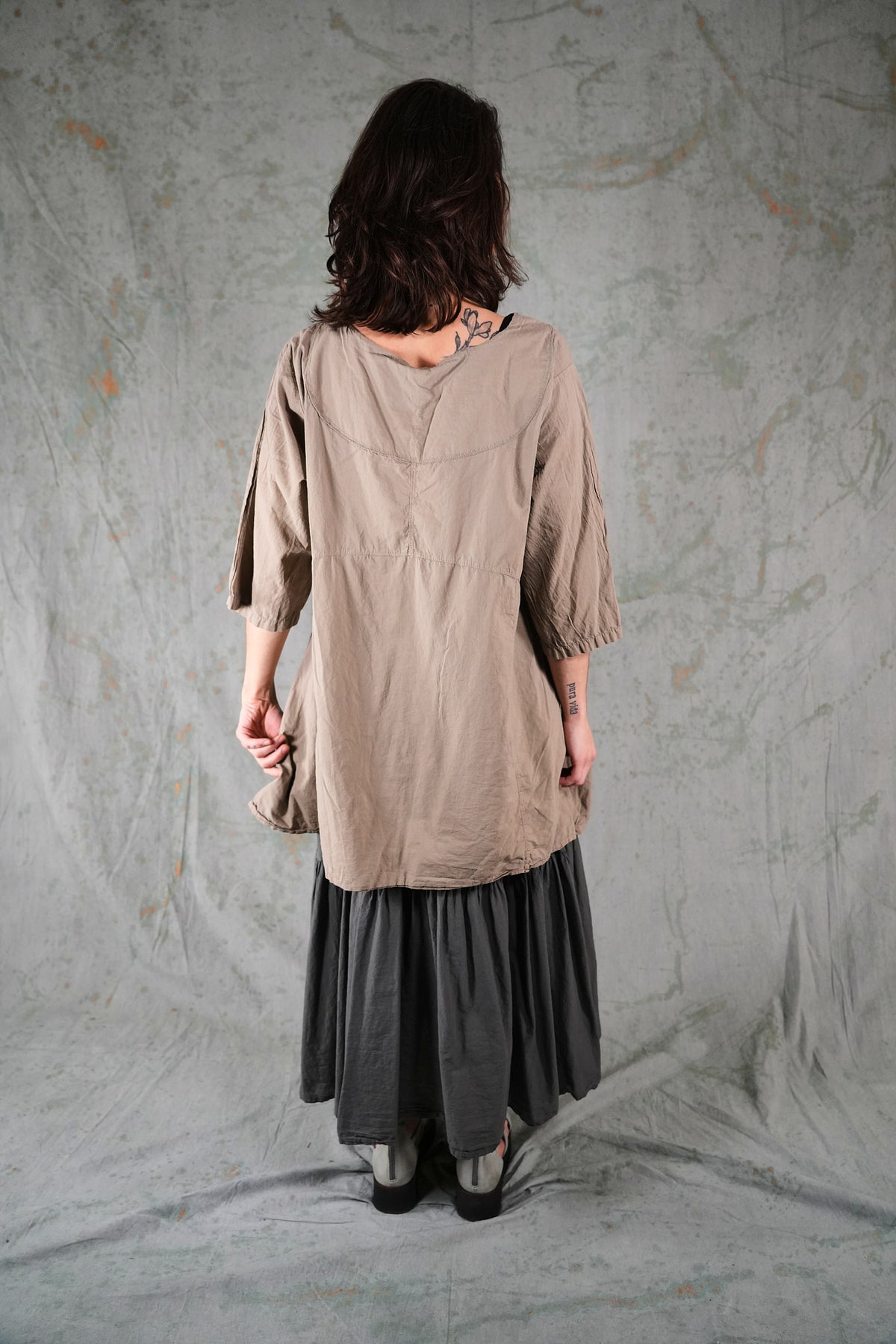 2133-2 Airy Crossover Tunic Dovetail Fern-P