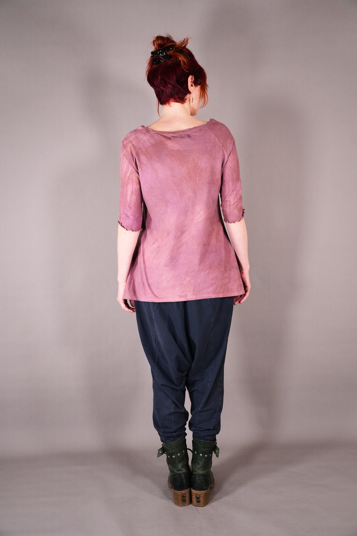 2139 HD Raglan Tee Dust Rose Flower Negative
