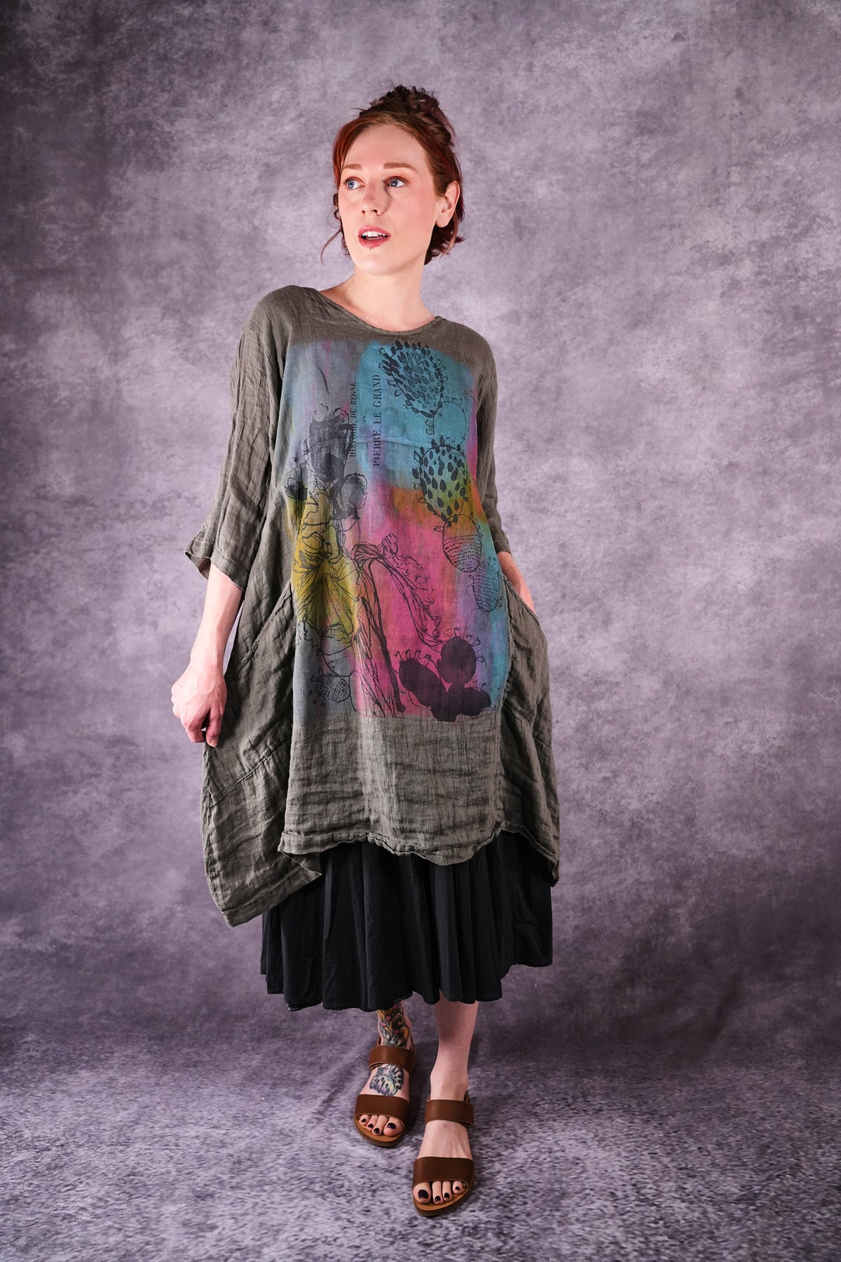 2257 Zen Tunic Chimera Desert Cactus