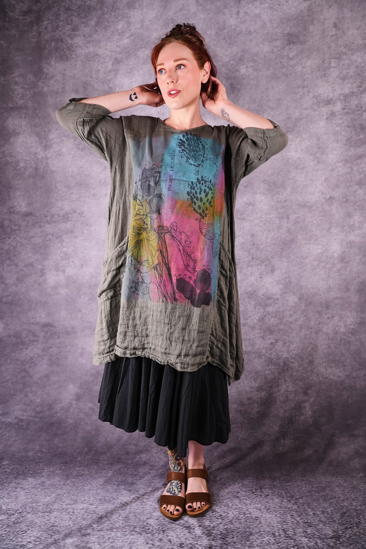 2257 Zen Tunic Chimera Desert Cactus