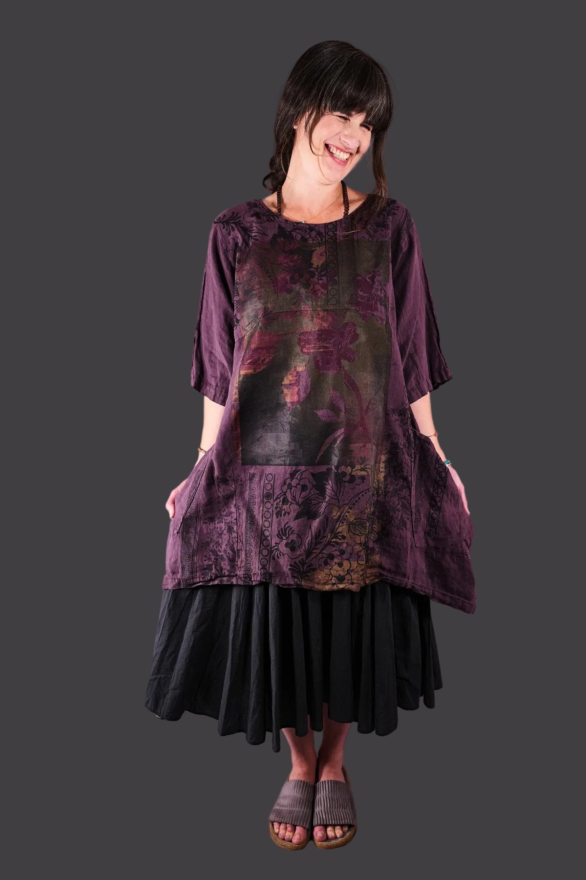 2270 Urchin Tunic Fig Tapestry Delft