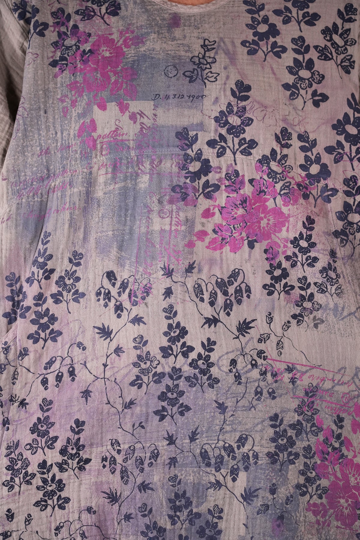 2315 Gauze Zen Tunic Pebble Scotland Garden