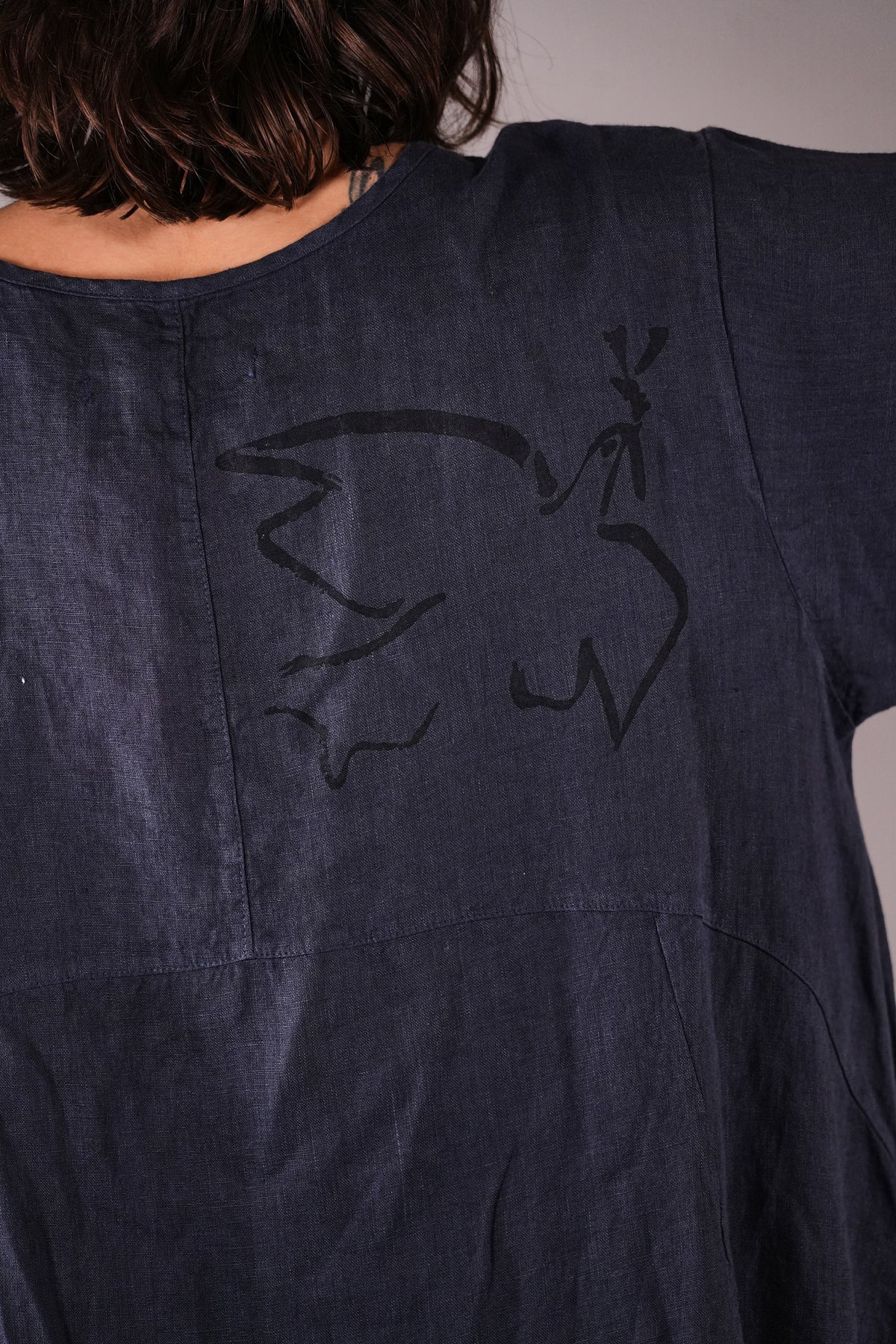2315 Zen Tunic Charcoal Blue Peace