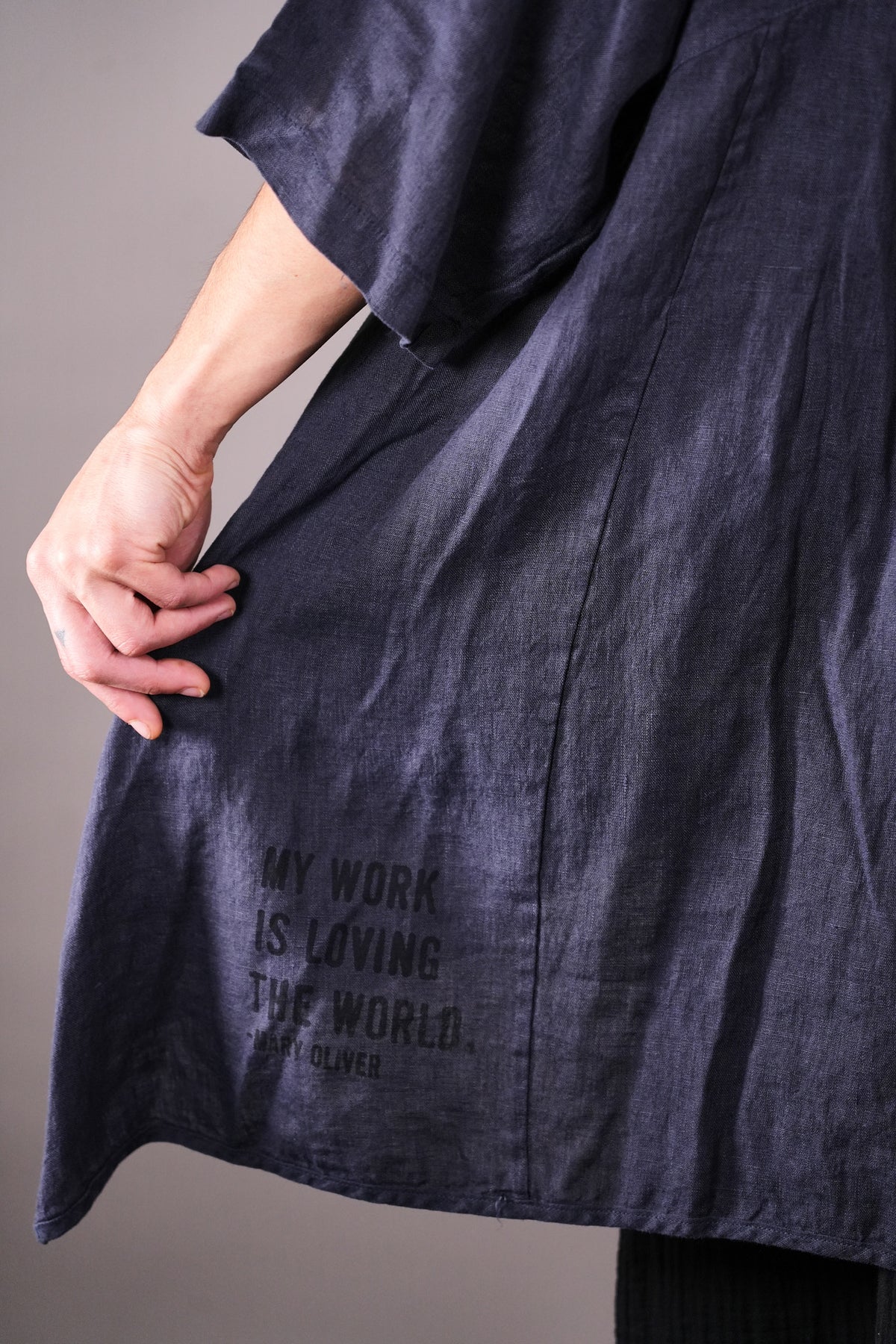 2315 Zen Tunic Charcoal Blue Peace
