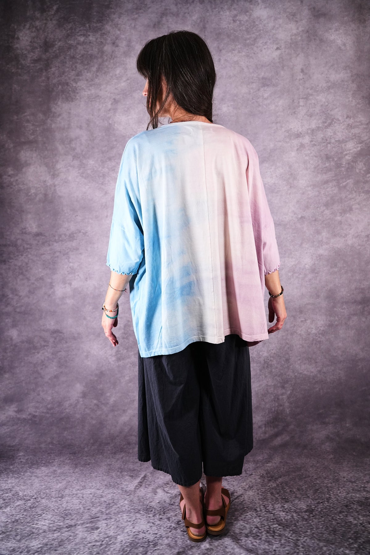 2353 HD Square Tee Pink Blue Old Amsterdam