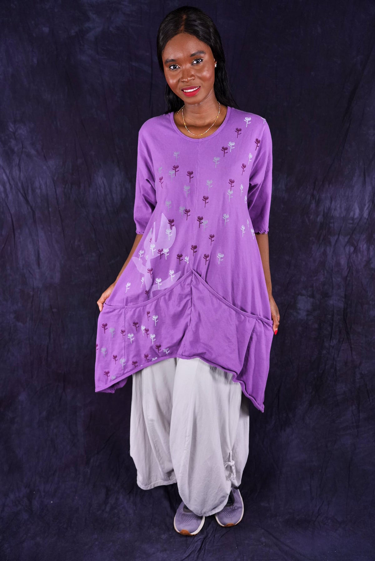 2370 Four Pocket Tunic Violet-P