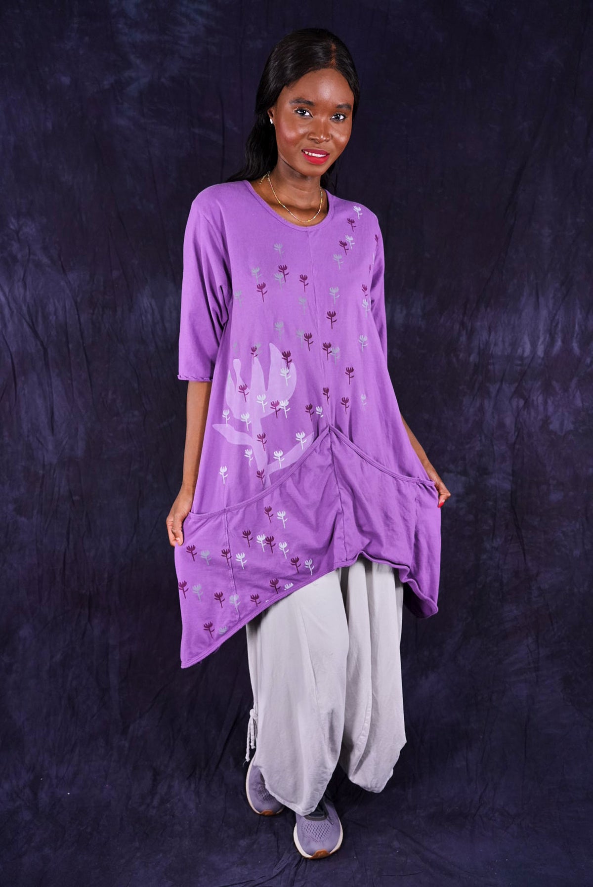 2370 Four Pocket Tunic Violet-P