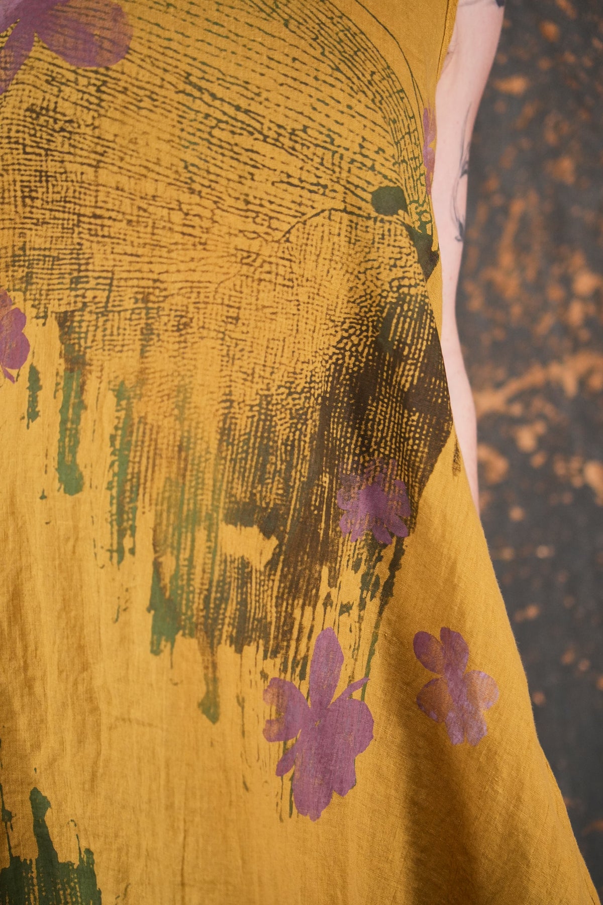 6182-2 Linen Pinafore Gold-P