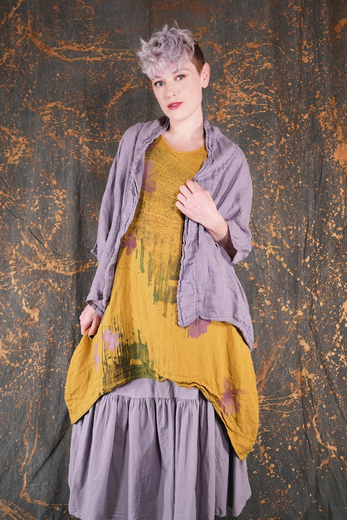 6182-2 Linen Pinafore Gold-P