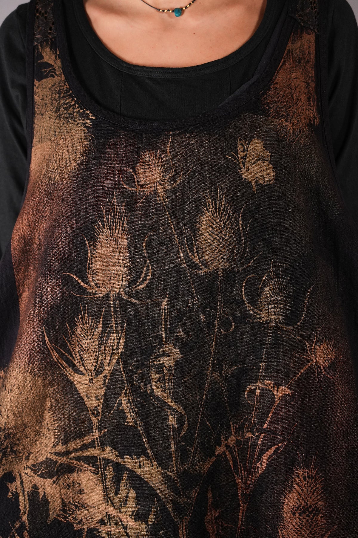 6182 Lace Pinafore Black Thistle Garden