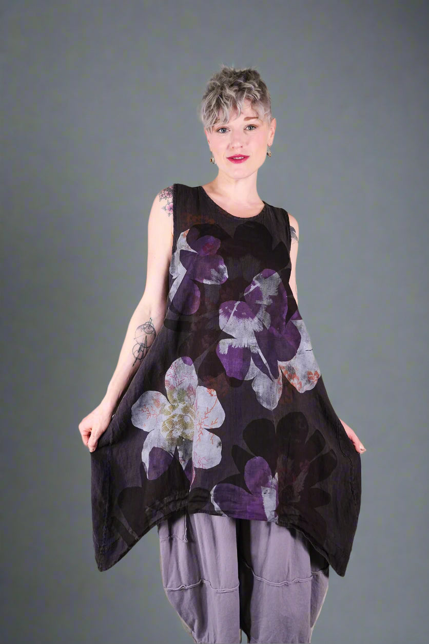 6182-2 Linen Pinafore Meteorite-P