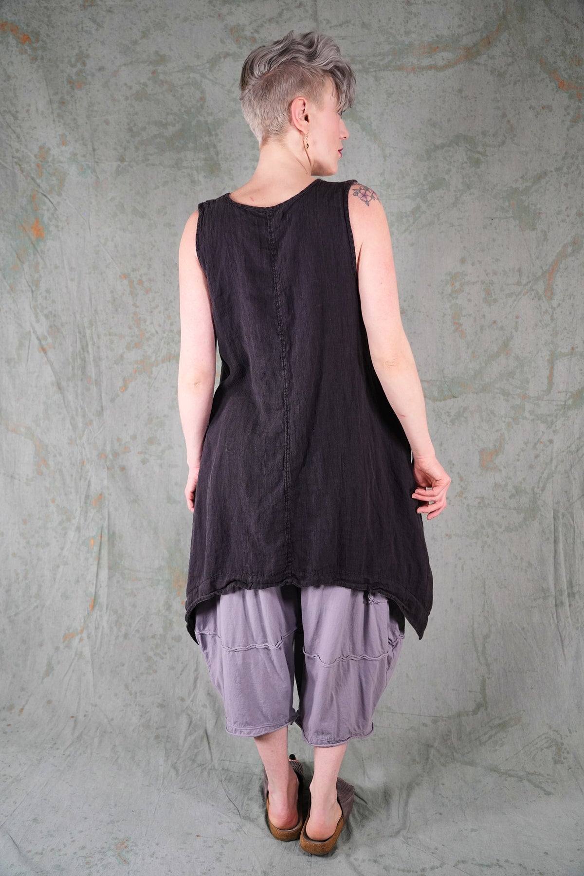 6182-2 Linen Pinafore Meteorite-P