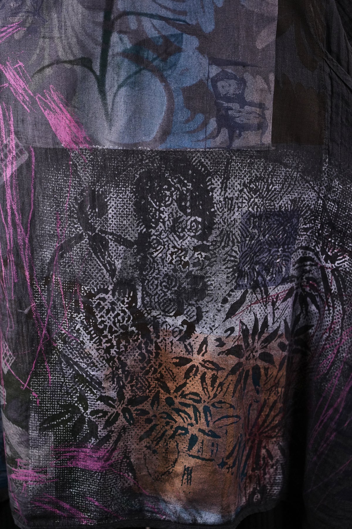 7114 Linen Wave Dress Ironworks Daisy Abstract