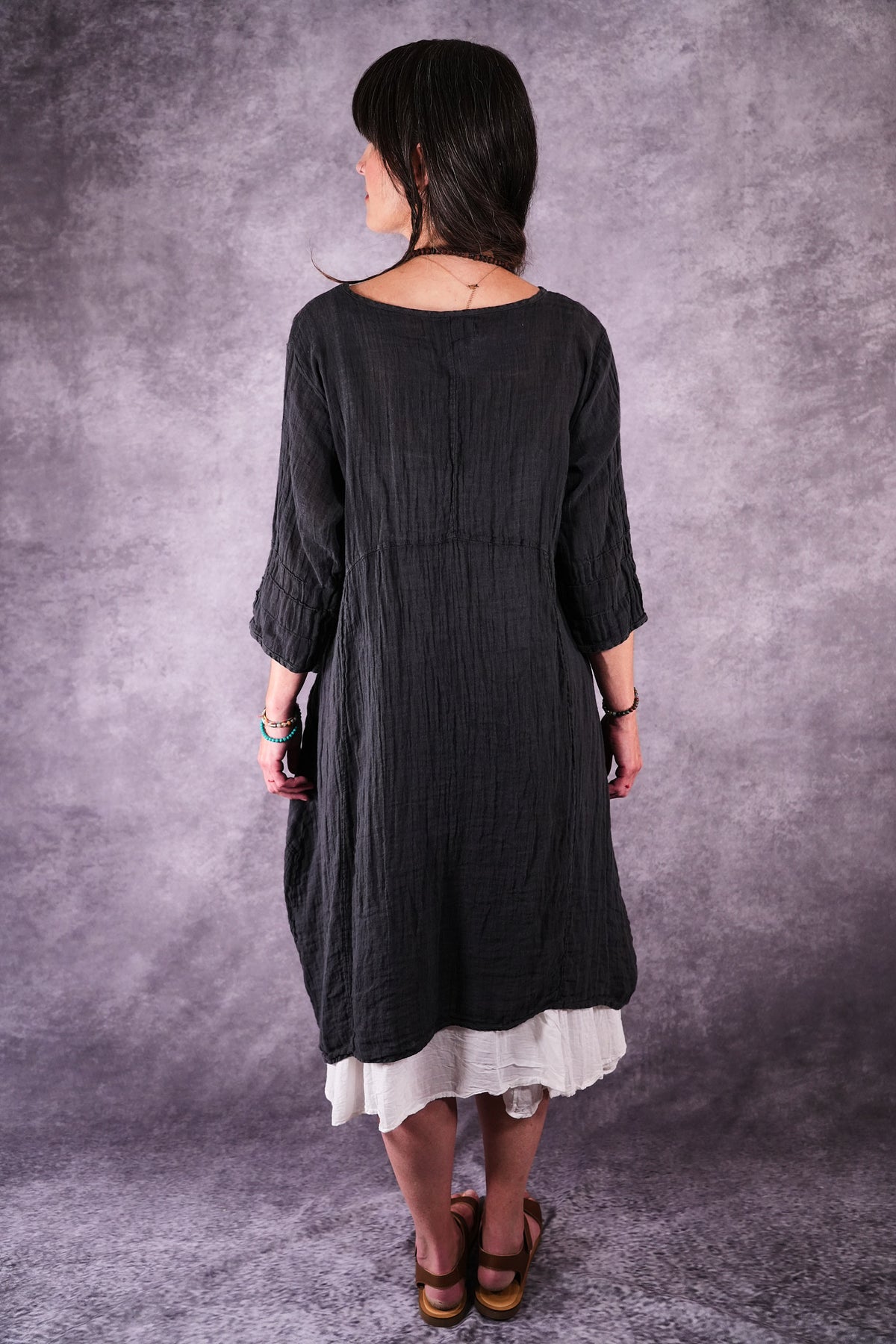7114 Linen Wave Dress Ironworks Daisy Abstract