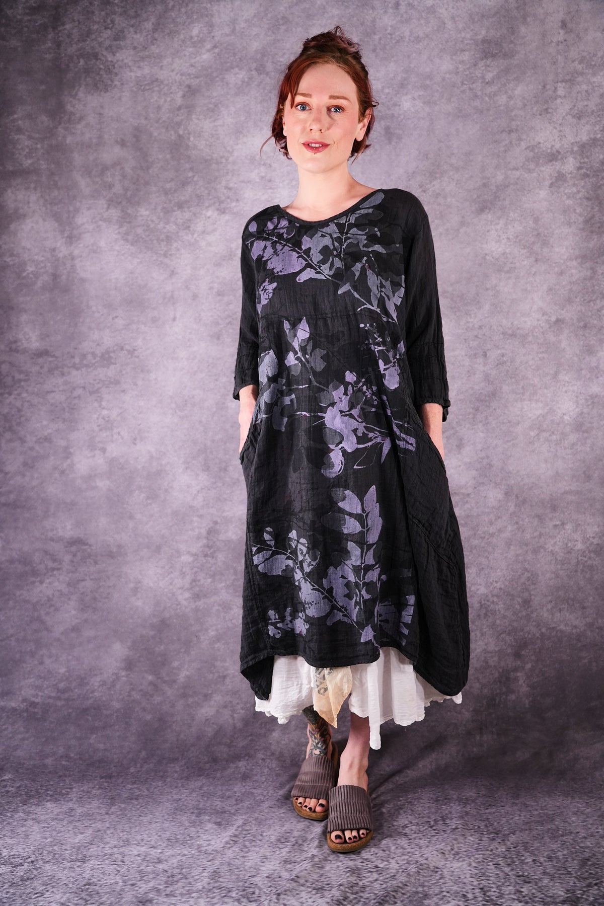 7114 Linen Wave Dress Ironworks Shadow and Form
