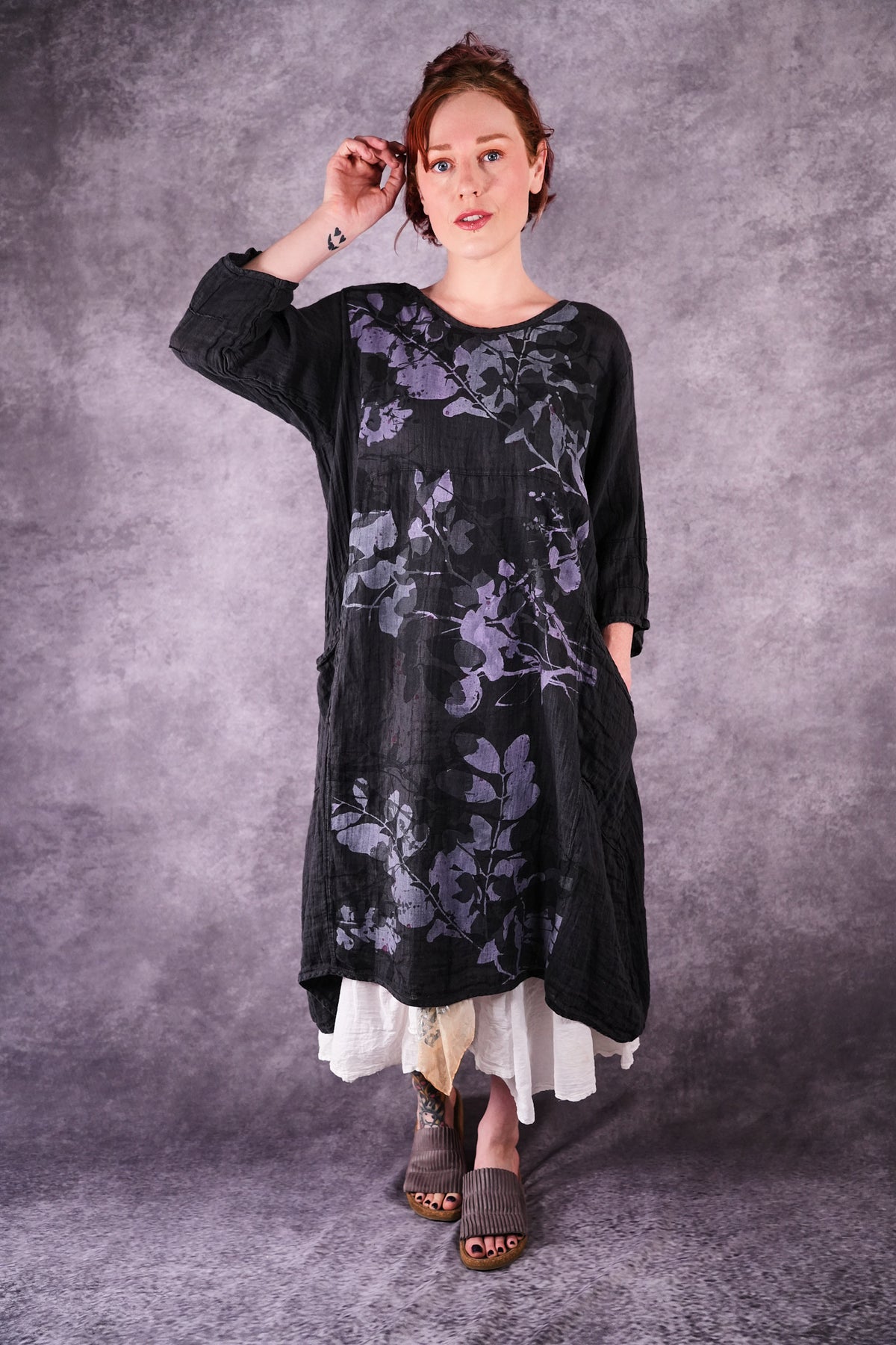 7114 Linen Wave Dress Ironworks Shadow and Form