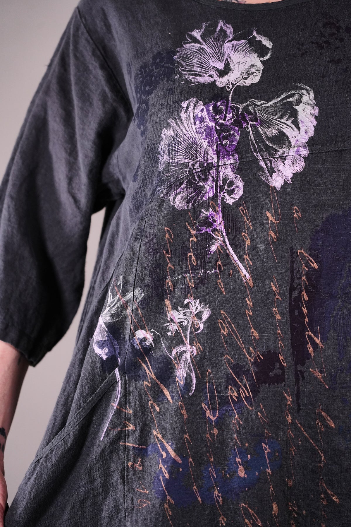 7221 Blue Fish Linen Dress Ironworks Poet
