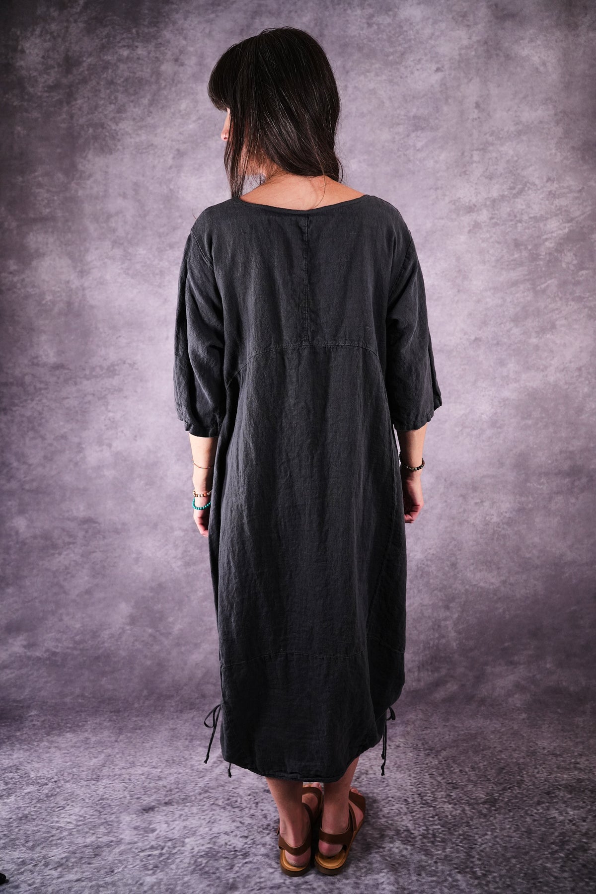 7221 Blue Fish Linen Dress Ironworks Cyano Lake