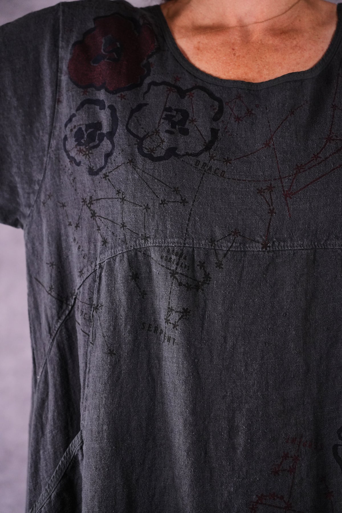 7221 Blue Fish Linen Dress Ironworks Constellation