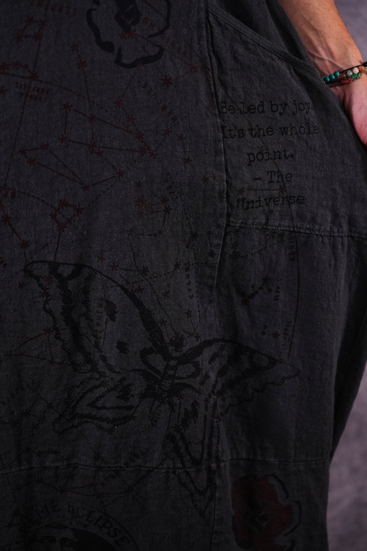 7221 Blue Fish Linen Dress Ironworks Constellation