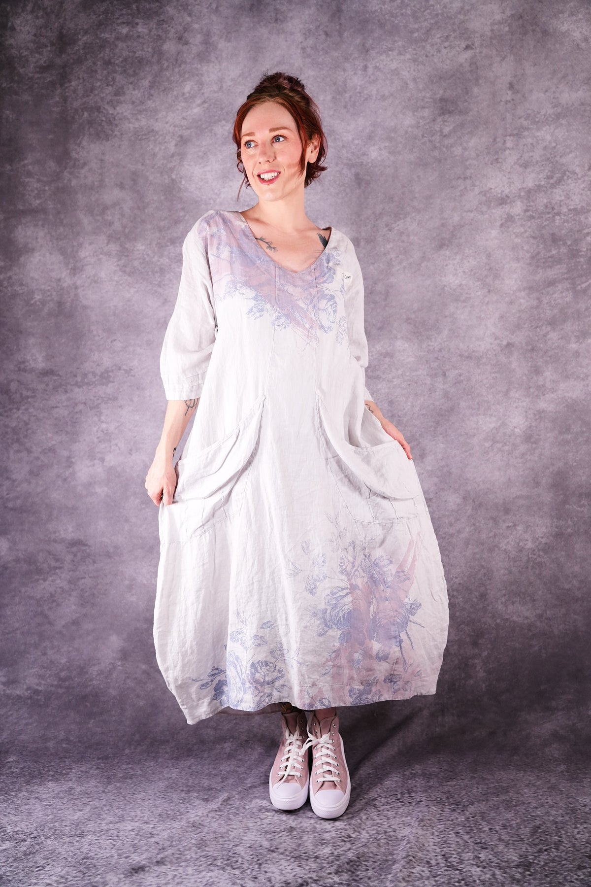 7237 Palette Moxy Dress Pearl French Roses